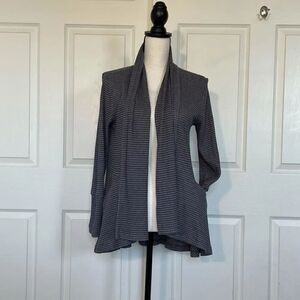 Altar’d State Thermal Raw Edge Slub Shaw Pocketed Cardigan, Medium
